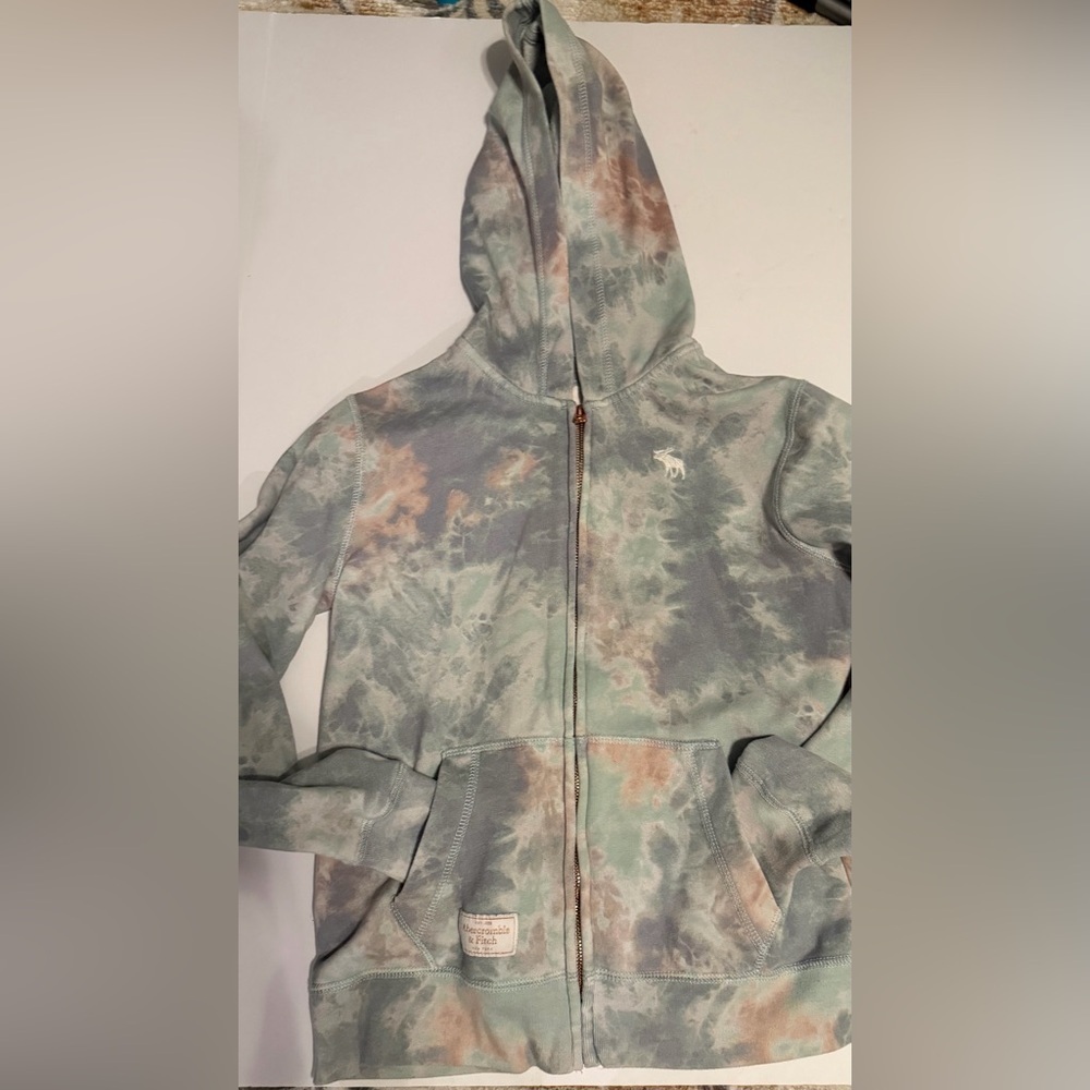 Abercrombie & Fitch Green Tie-Dye Hoodie